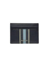 bar Leather Business Card Holder Midnight Blue Light Blue - BALLY - BALAAN 1