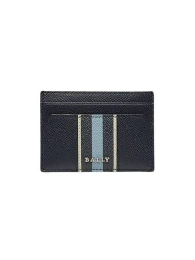 Bhar Leather Business Card Wallet Navy - BALLY - BALAAN 1