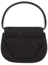 1DR XS Glitter Fabric Shoulder Bag Black - DIESEL - BALAAN 4