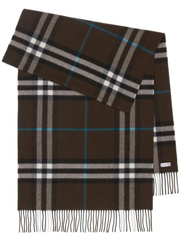 Wide Check Cashmere Scarf Snug - BURBERRY - BALAAN 1