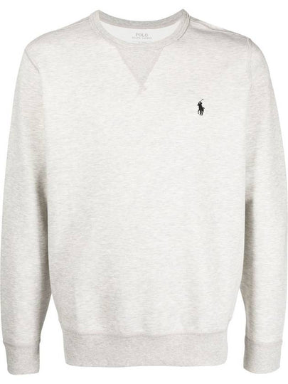 Embroidered Logo Basic Crew Neck Sweatshirt Grey Melange - POLO RALPH LAUREN - BALAAN 2