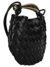 Sardin Intrecciato Mini Tote Bag Black - BOTTEGA VENETA - BALAAN 5