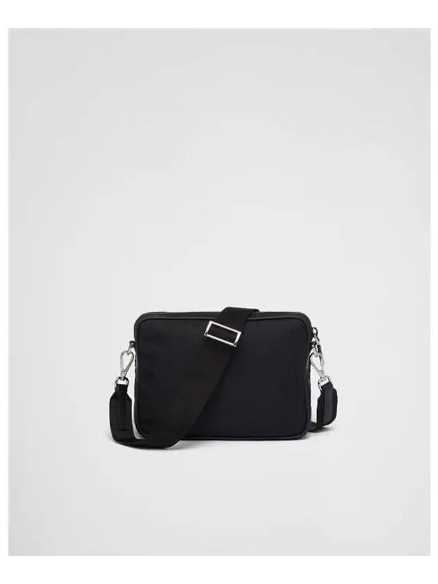 Re-Nylon Saffiano Leather Shoulder Bag Black - PRADA - BALAAN 4