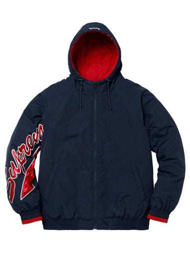 Sleeve Script Sideline Jacket Navy SLEEVE SCRIPT SIDELINE JACKET - SUPREME - BALAAN 1