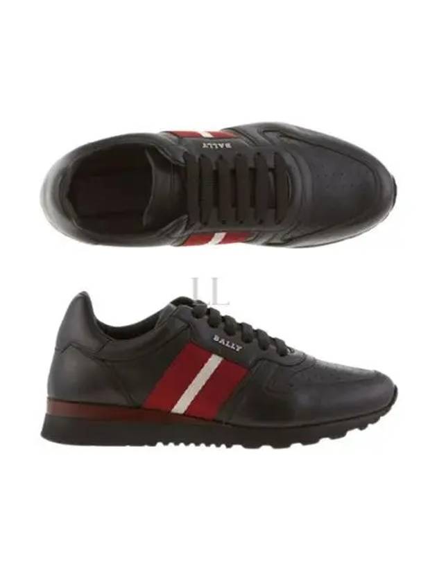 Men's Astel Leather Low Top Sneakers Black - BALLY - BALAAN 2