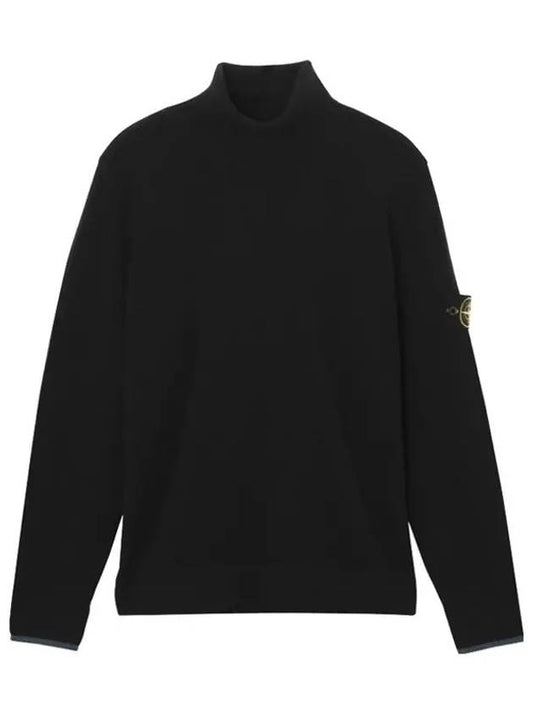 Wappen Patch Wool Turtleneck Black - STONE ISLAND - BALAAN 2