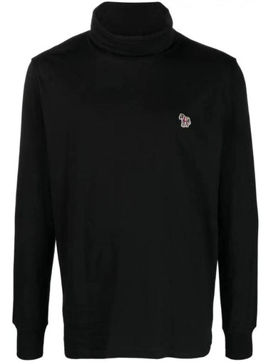 Zebra Logo Roll Neck Long Sleeve T-Shirt Black - PAUL SMITH - BALAAN 1