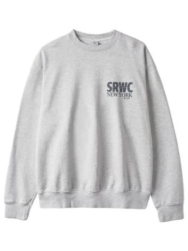 Logo Print Sweatshirt Gray T Shirt - SPORTY & RICH - BALAAN 1