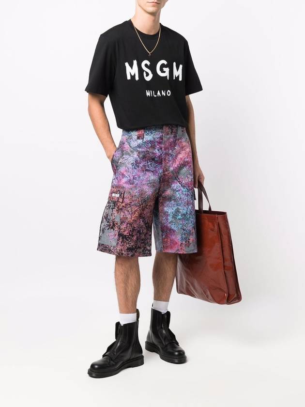 Brushed Logo Short Sleeve T-Shirt Black - MSGM - BALAAN 5