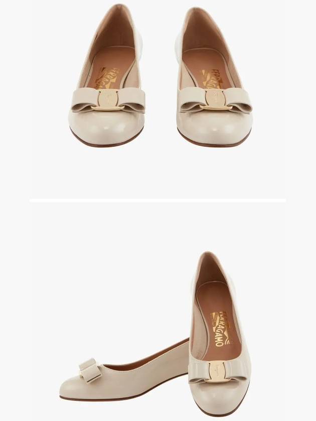 Vara Bow Patent Pumps White - SALVATORE FERRAGAMO - BALAAN 4