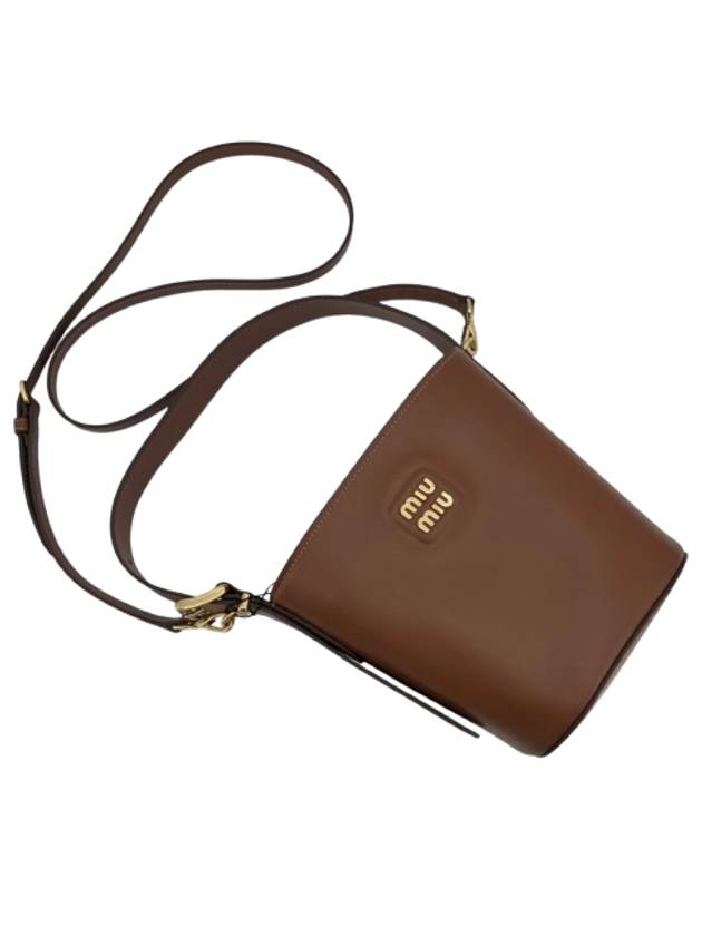 Logo Bucket Cross Bag Brown - MIU MIU - BALAAN 2