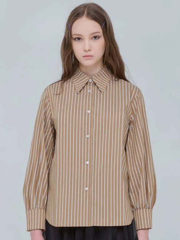 Wrist Volume Stripe CN Shirt Brown 0129 - VOYONN - BALAAN 7