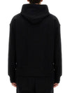 Milano Brushed Logo Cotton Hoodie Black - MSGM - BALAAN 9