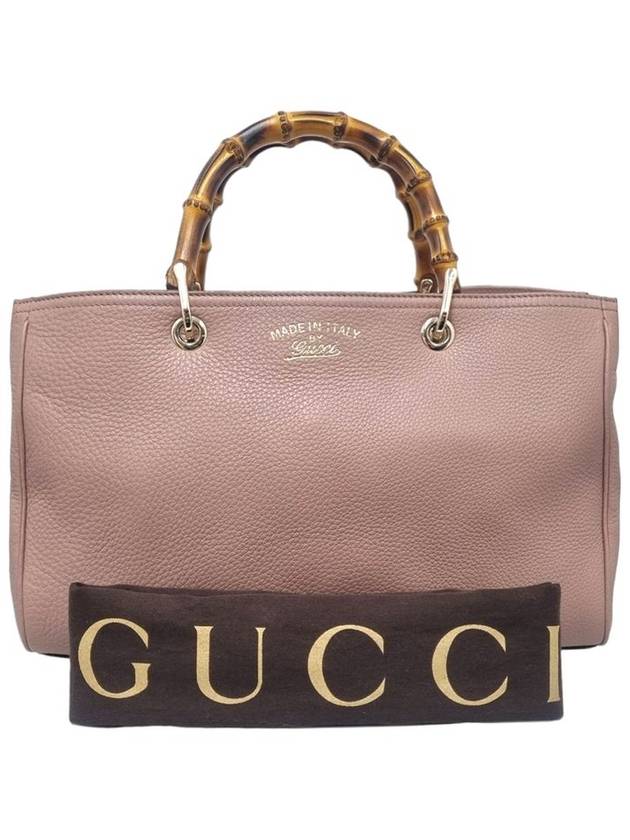 Women s 323660 Bamboo Shopper Light Pink Tote Bag Strap - GUCCI - BALAAN 10