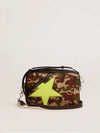 Star Camouflage Print Shoulder Bag Military Green - GOLDEN GOOSE - BALAAN 2