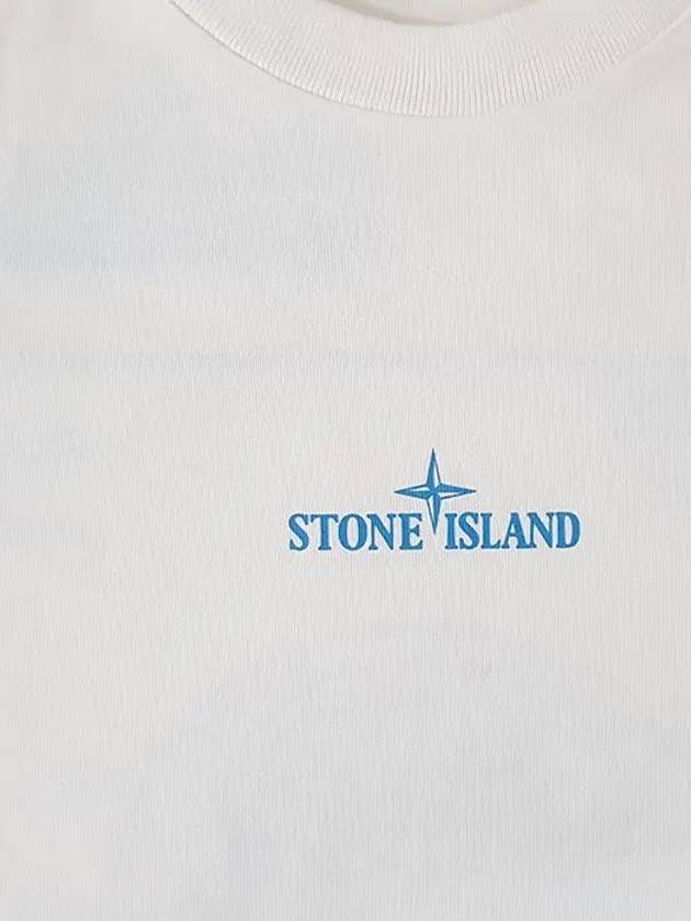 Kids Logo Short Sleeve T-Shirt White - STONE ISLAND - BALAAN 5