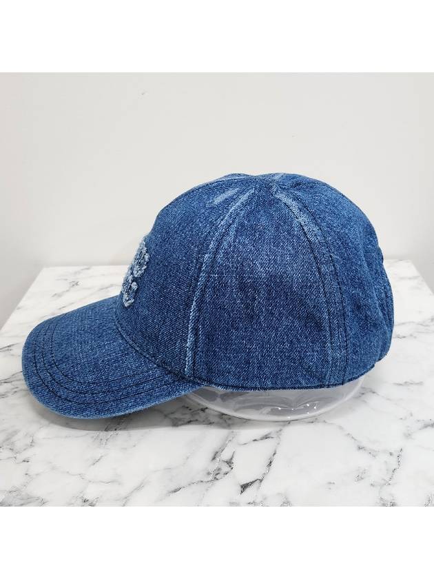 Logo embroidered denim ball cap navy - MIU MIU - BALAAN 6