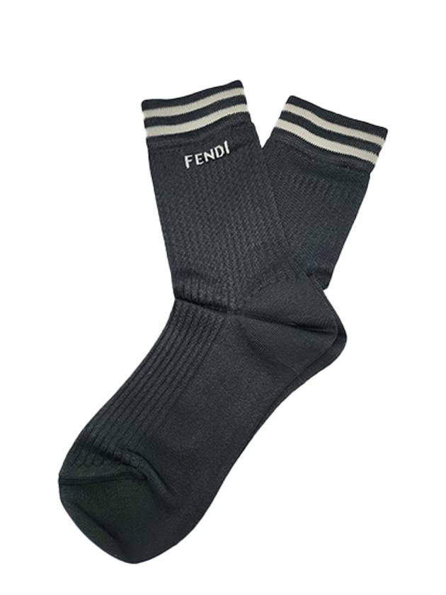 Cotton Socks Black - FENDI - BALAAN 2