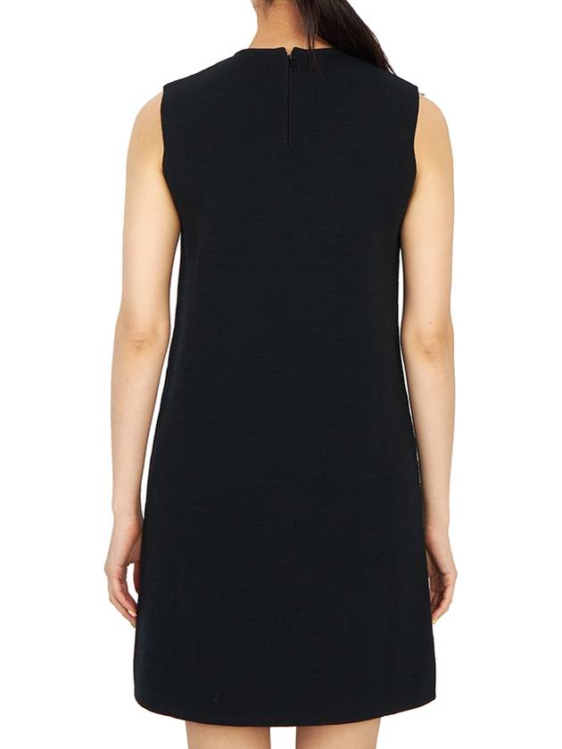 Sleeveless Wool Short Dress Black - GUCCI - BALAAN.