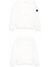 Brushed Emerized Diagonal Fleece Sweatshirt White - CP COMPANY - BALAAN 5