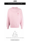 Heart Logo Overfit Sweatshirt Pink - AMI - BALAAN 3