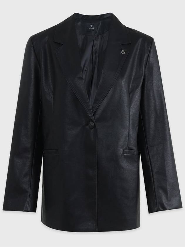 Lambent overfit leather tailored jacket - MICANE - BALAAN 5