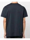 Slimfit Cotton Jersey Short Sleeve T-shirt Navy - STONE ISLAND - BALAAN 3