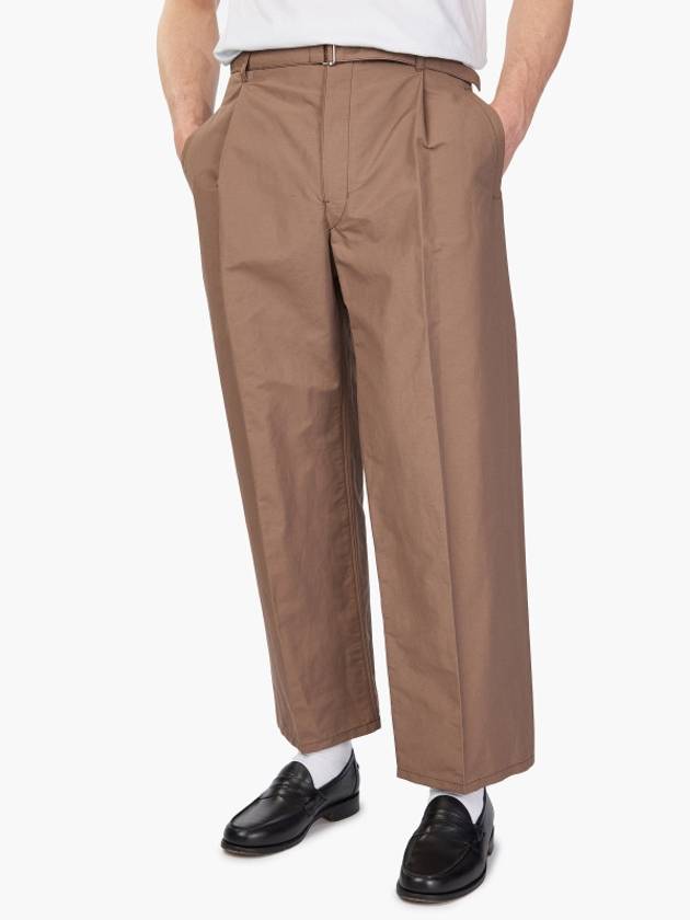 Belted Easy Straight Pants Brown - LEMAIRE - BALAAN 3