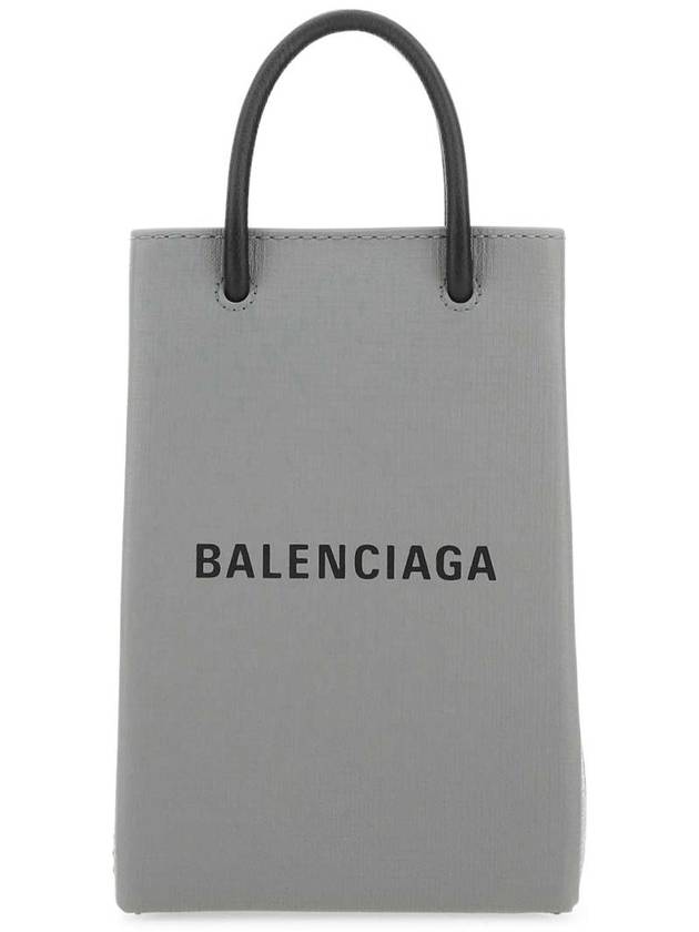 Logo Print Phone Holder Small Cross Bag Grey - BALENCIAGA - BALAAN 2