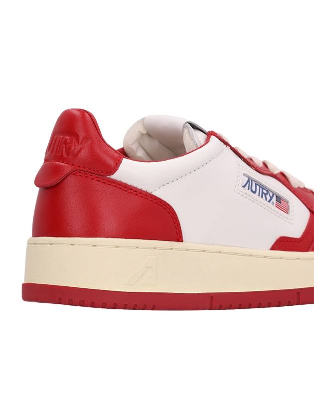 Men's Medalist Low Leather Sneakers White Red - AUTRY - BALAAN 6