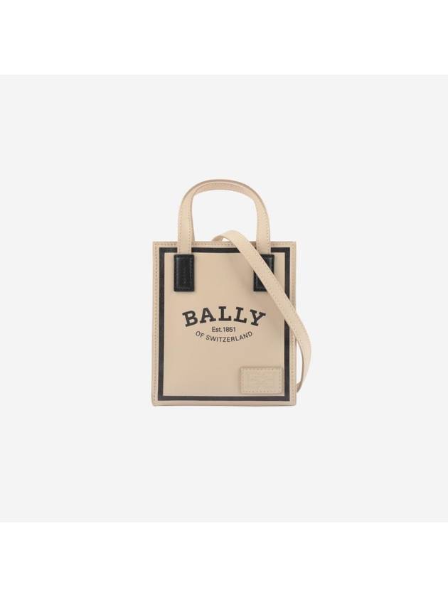 Crystallia Xs leather mini bag light beige - BALLY - BALAAN 1