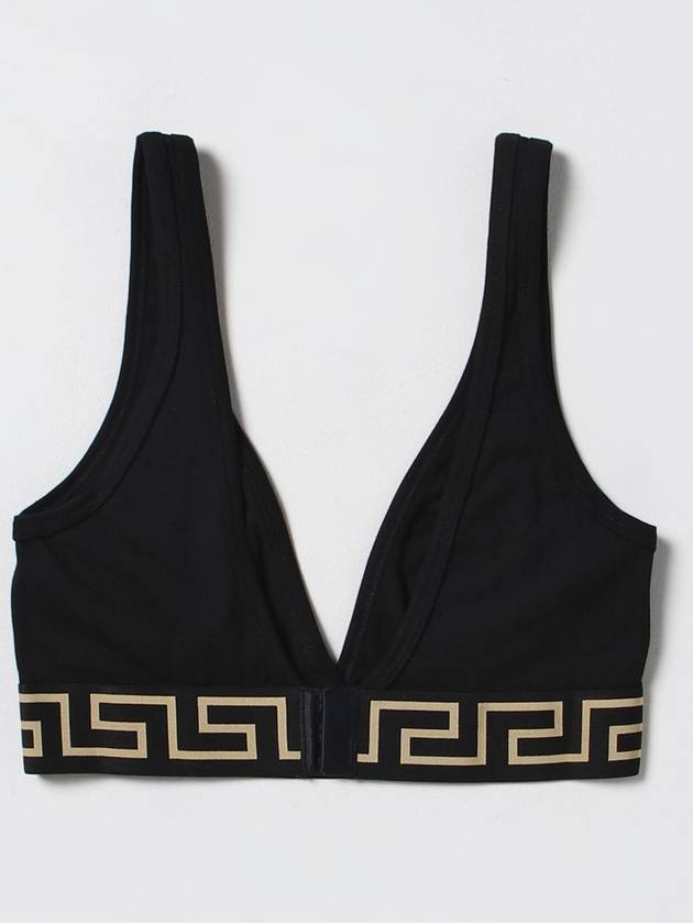 Medusa Greca Border Bralette Bra Black - VERSACE - BALAAN 3