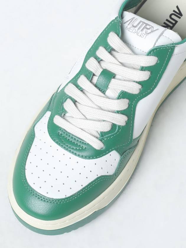 Men's Medalist Leather Low Top Sneakers Green - AUTRY - BALAAN 5