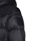 Logo Patch Hooded Down Padding Black - BURBERRY - BALAAN 4