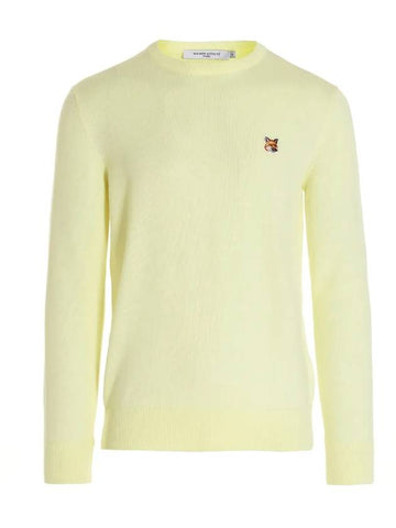 Women's Foxhead Knit Light Yellow - MAISON KITSUNE - BALAAN.