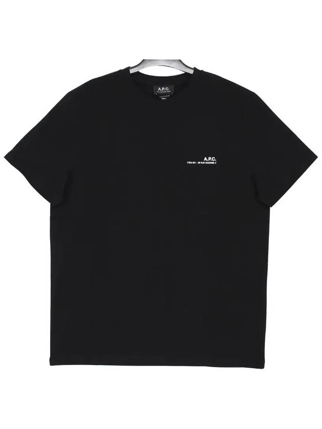 Men's Item Logo Cotton Short Sleeve T-Shirt Black - A.P.C. - BALAAN 3