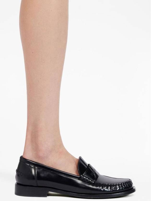 Logo Leather Loafers Black - SALVATORE FERRAGAMO - BALAAN 5