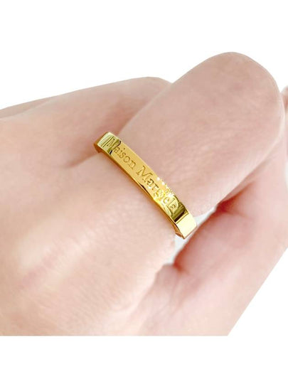 Engraving Logo Palladium Ring Gold - MAISON MARGIELA - BALAAN 2