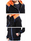 Hooded Zip-Up Jacket Orange Black - BALMAIN - BALAAN 5