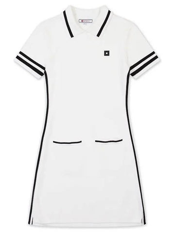 golfwear A-line knit short dress white - ONOFF - BALAAN 1