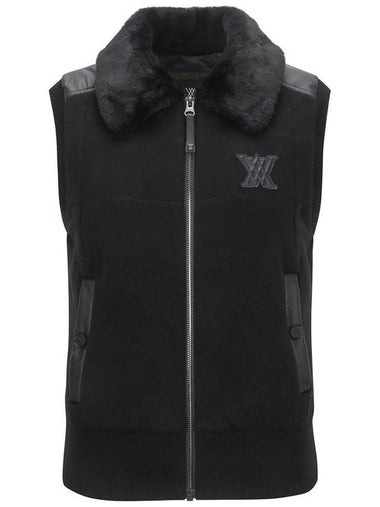 Official W FAKE FUR COLLAR HYBRID DOWN VT BK - ANEWGOLF - BALAAN 1