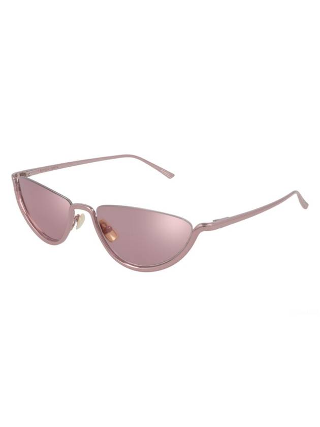 Eyewear BV1117S 005 Half Rim Mirror Sunglasses Pink - BOTTEGA VENETA - BALAAN 1