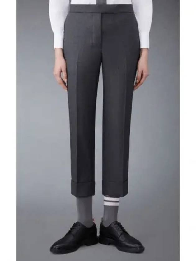 Classic Back Strap Straight Pants Grey - THOM BROWNE - BALAAN 2