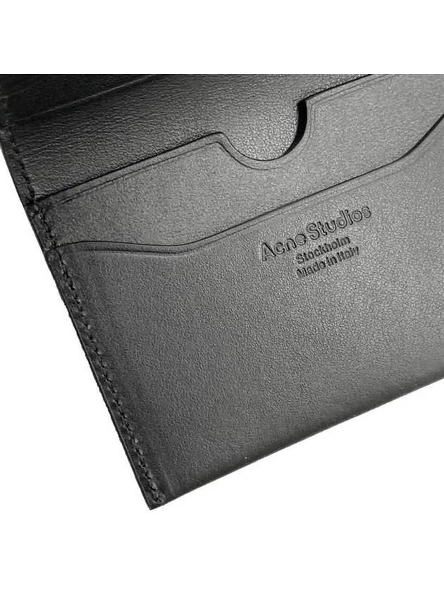 Folded Leather Card Wallet Black - ACNE STUDIOS - BALAAN 9