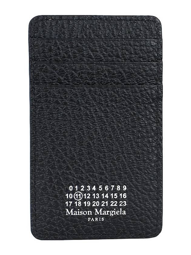 4 Stitch Leather Card Wallet Black - MAISON MARGIELA - BALAAN 2