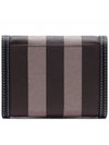 Check Print Leather Half Wallet Brown - BURBERRY - BALAAN 5