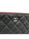 Women s A82552 Cavier Skin Classic COCO Silver Logo Large Clutch - CHANEL - BALAAN 5