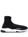 Speed Trainer  High Top Sneakers Black White - BALENCIAGA - BALAAN 3