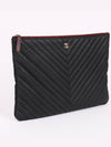 CC gold chevron caviar large clutch bag - CHANEL - BALAAN 4