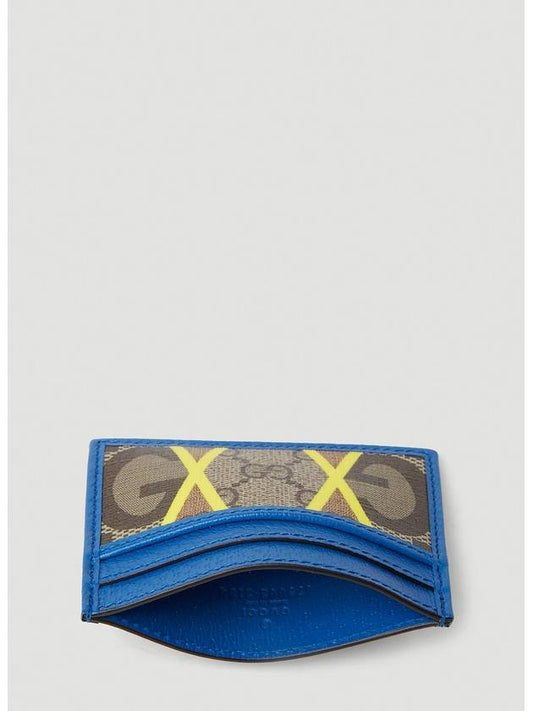 GG Rhombus Card Wallet Blue - GUCCI - BALAAN 1